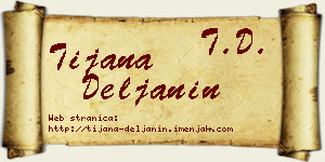 Tijana Deljanin vizit kartica